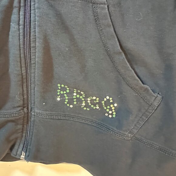 Rock & Roll Cowgirl Bling Full-Zip Hoodie Sweatshirt – Black – Size XXL (2X) - Picture 2 of 7